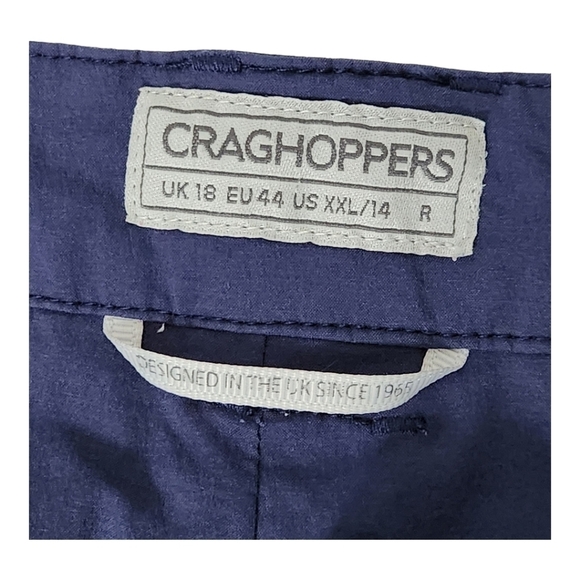 CRAGHOPPERS Womens Kiwi Pro Stretch Trousers hiking pants size 14 blue - Picture 8 of 12